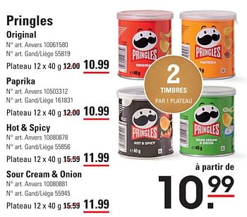 Promoties Pringles original - Pringles - Geldig van 25/04/2024 tot 13/05/2024 bij Sligro