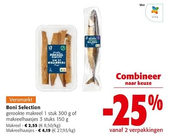 Promotions Boni selection gerookte makreel of makreelhaasjes - Boni - Valide de 24/04/2024 à 07/05/2024 chez Colruyt