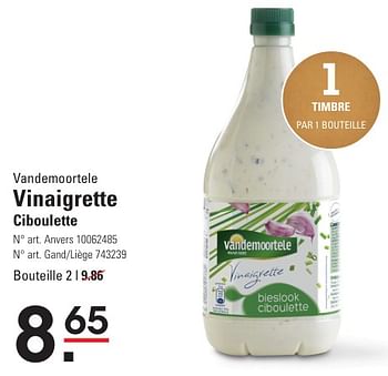 Promoties Vinaigrette ciboulette - Vandemoortele - Geldig van 25/04/2024 tot 13/05/2024 bij Sligro