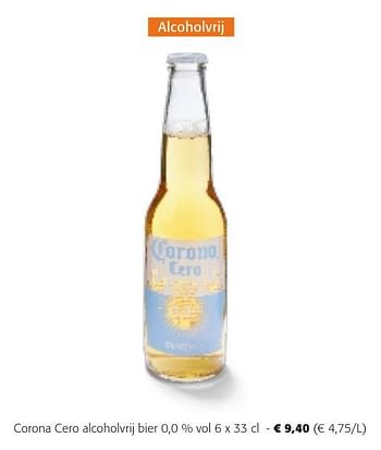 Promotions Corona cero alcoholvrij bier - Corona - Valide de 24/04/2024 à 07/05/2024 chez Colruyt