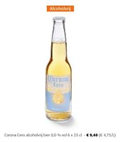 Promoties Corona cero alcoholvrij bier - Corona - Geldig van 24/04/2024 tot 07/05/2024 bij Colruyt