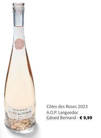 Côtes des roses 2023 a.o.p. languedoc gérard bertrand-Rosé wijnen