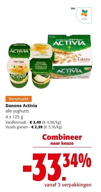 Promotions Danone activia alle yoghurts - Danone - Valide de 24/04/2024 à 07/05/2024 chez Colruyt