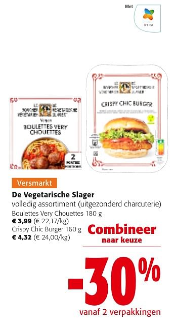 Promoties De vegetarische slager volledig assortiment - De Vegetarische Slager - Geldig van 24/04/2024 tot 07/05/2024 bij Colruyt