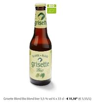 Grisette blond bio blond bier-Grisette