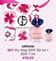 Promoties Armani set my way edp - Armani - Geldig van 29/04/2024 tot 05/05/2024 bij ICI PARIS XL