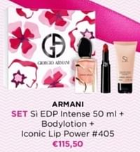 Armani set si edp intense + bodylotion + iconic lip power-Armani