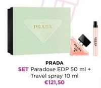 Promoties Prada set paradoxe edp + travel spray - Prada - Geldig van 29/04/2024 tot 05/05/2024 bij ICI PARIS XL