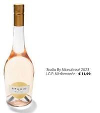 Studio by miraval rosé 2023 i.g.p. méditerranée-Rosé wijnen