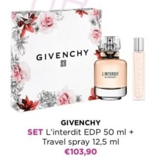 Promotions Venchy set l`interdit edp + travel spray - Givenchy - Valide de 29/04/2024 à 05/05/2024 chez ICI PARIS XL
