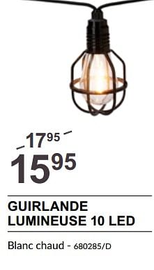 Promoties Guirlande lumineuse 10 led - Huismerk - HandyHome - Geldig van 25/04/2024 tot 19/05/2024 bij HandyHome