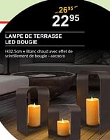 Promotions Lampe de terrasse led bougie - Produit Maison - HandyHome - Valide de 25/04/2024 à 19/05/2024 chez HandyHome