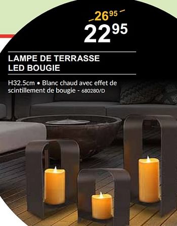 Promoties Lampe de terrasse led bougie - Huismerk - HandyHome - Geldig van 25/04/2024 tot 19/05/2024 bij HandyHome