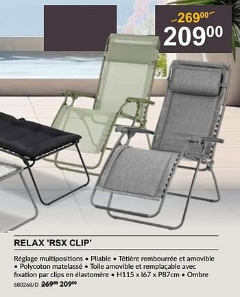 Promoties Relax rsx clip - Lafuma - Geldig van 25/04/2024 tot 19/05/2024 bij HandyHome