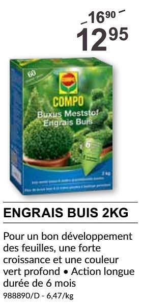 Promoties Engrais buis - Compo - Geldig van 25/04/2024 tot 19/05/2024 bij HandyHome