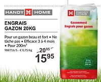 Promotions Engrais gazon - Produit Maison - HandyHome - Valide de 25/04/2024 à 19/05/2024 chez HandyHome