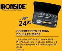 Promotions Coffret bits et minidouilles 25pcs - Ironside - Valide de 25/04/2024 à 19/05/2024 chez HandyHome