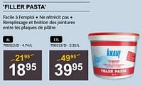 Promotions Filler pasta - Knauf - Valide de 25/04/2024 à 19/05/2024 chez HandyHome