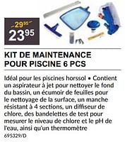Promotions Kit de maintenance pour piscine 6 pcs - BestWay - Valide de 25/04/2024 à 19/05/2024 chez HandyHome