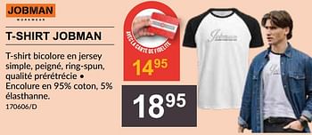 Promoties T shirt jobman - JOBMAN - Geldig van 25/04/2024 tot 19/05/2024 bij HandyHome