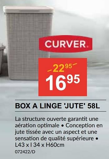 Promoties Box a linge jute - Curver - Geldig van 25/04/2024 tot 19/05/2024 bij HandyHome