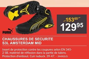Promoties Chaussures de securite s3l amsterdam mid - Puma - Geldig van 25/04/2024 tot 19/05/2024 bij HandyHome