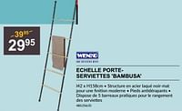 Promotions Echelle porteserviettes bambusa - Wenko - Valide de 25/04/2024 à 19/05/2024 chez HandyHome