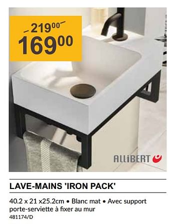 Promoties Lave mains iron pack - Allibert - Geldig van 25/04/2024 tot 19/05/2024 bij HandyHome