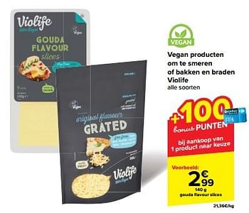 Promoties Gouda flavour slices - Violife - Geldig van 30/04/2024 tot 06/05/2024 bij Carrefour