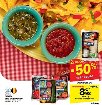 Promoties Meal kit carrefour nachos-ovenschotel - Huismerk - Carrefour  - Geldig van 30/04/2024 tot 06/05/2024 bij Carrefour