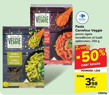 Promotions Pasta carrefour veggie - Produit maison - Carrefour  - Valide de 30/04/2024 à 06/05/2024 chez Carrefour
