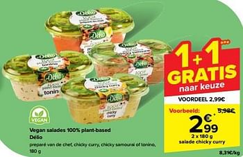 Promotions Salade chicky curry - Delio - Valide de 30/04/2024 à 06/05/2024 chez Carrefour