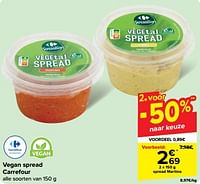 Promoties Vegan spread carrefour martino - Huismerk - Carrefour  - Geldig van 30/04/2024 tot 06/05/2024 bij Carrefour