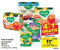 Promoties Perzik-, appel- en kiwimoes - Olvarit - Geldig van 30/04/2024 tot 06/05/2024 bij Carrefour
