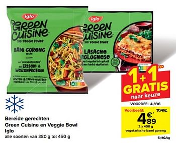 Promotions Vegetarische bami goreng - Iglo - Valide de 30/04/2024 à 06/05/2024 chez Carrefour