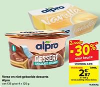 Promoties Verse pudding choco-kokos - Alpro - Geldig van 30/04/2024 tot 06/05/2024 bij Carrefour