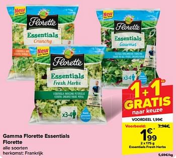 Promoties Essentials fresh herbs - Florette - Geldig van 30/04/2024 tot 07/05/2024 bij Carrefour