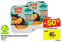 Promoties Plantaardige krokante schnitzel vivera - Vivera - Geldig van 30/04/2024 tot 07/05/2024 bij Carrefour