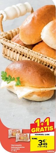 Promotions Voorverpakte botersandwiches la lorraine - La Lorraine - Valide de 30/04/2024 à 07/05/2024 chez Carrefour
