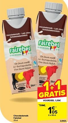 Promotions Chocolademelk fairebel - Fairebel - Valide de 30/04/2024 à 07/05/2024 chez Carrefour