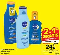 Promoties Zonneproducten nivea sun verzachtende hydraterende melk - Nivea - Geldig van 30/04/2024 tot 07/05/2024 bij Carrefour