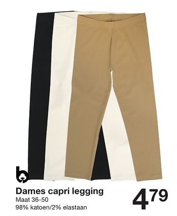 Promotions Dames capri legging - Produit maison - Zeeman  - Valide de 27/04/2024 à 03/05/2024 chez Zeeman