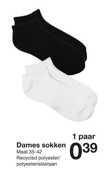 Promotions Dames sokken - Produit maison - Zeeman  - Valide de 27/04/2024 à 03/05/2024 chez Zeeman