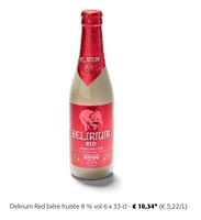 Promotions Delirium red bière fruitée - Delirium - Valide de 24/04/2024 à 07/05/2024 chez Colruyt