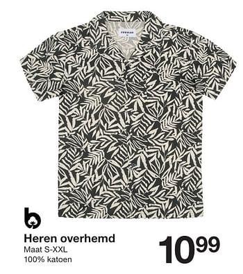 Promotions Heren overhemd - Produit maison - Zeeman  - Valide de 27/04/2024 à 03/05/2024 chez Zeeman