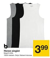Promoties Heren singlet - Huismerk - Zeeman  - Geldig van 27/04/2024 tot 03/05/2024 bij Zeeman