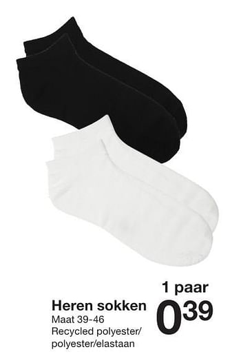 Promotions Heren sokken - Produit maison - Zeeman  - Valide de 27/04/2024 à 03/05/2024 chez Zeeman