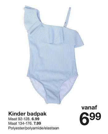 Promotions Kinder badpak - Produit maison - Zeeman  - Valide de 27/04/2024 à 03/05/2024 chez Zeeman