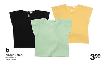 Promotions Kinder t shirt - Produit maison - Zeeman  - Valide de 27/04/2024 à 03/05/2024 chez Zeeman