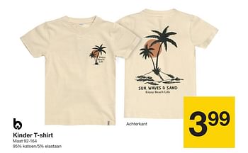 Promotions Kinder t shirt - Produit maison - Zeeman  - Valide de 27/04/2024 à 03/05/2024 chez Zeeman